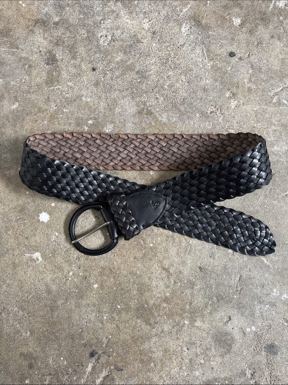 Leather Woven Braided Belt